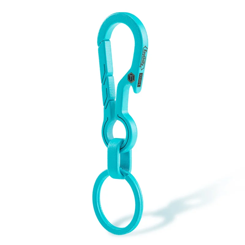 CooYoo-llavero de aleación de titanio KM01 para hombre, hebilla colgante de coche, gancho para abrebotellas