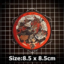 Parche bordado dragón zodiaco – Insignia táctica MOLLE para equipo