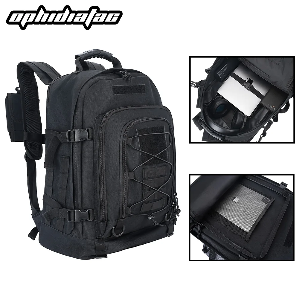 Mochila para senderismo al aire libre multifuncional OPHIDIANTAC de gran capacidad con un diseño ergonómico de hombro y funcionalidad tac