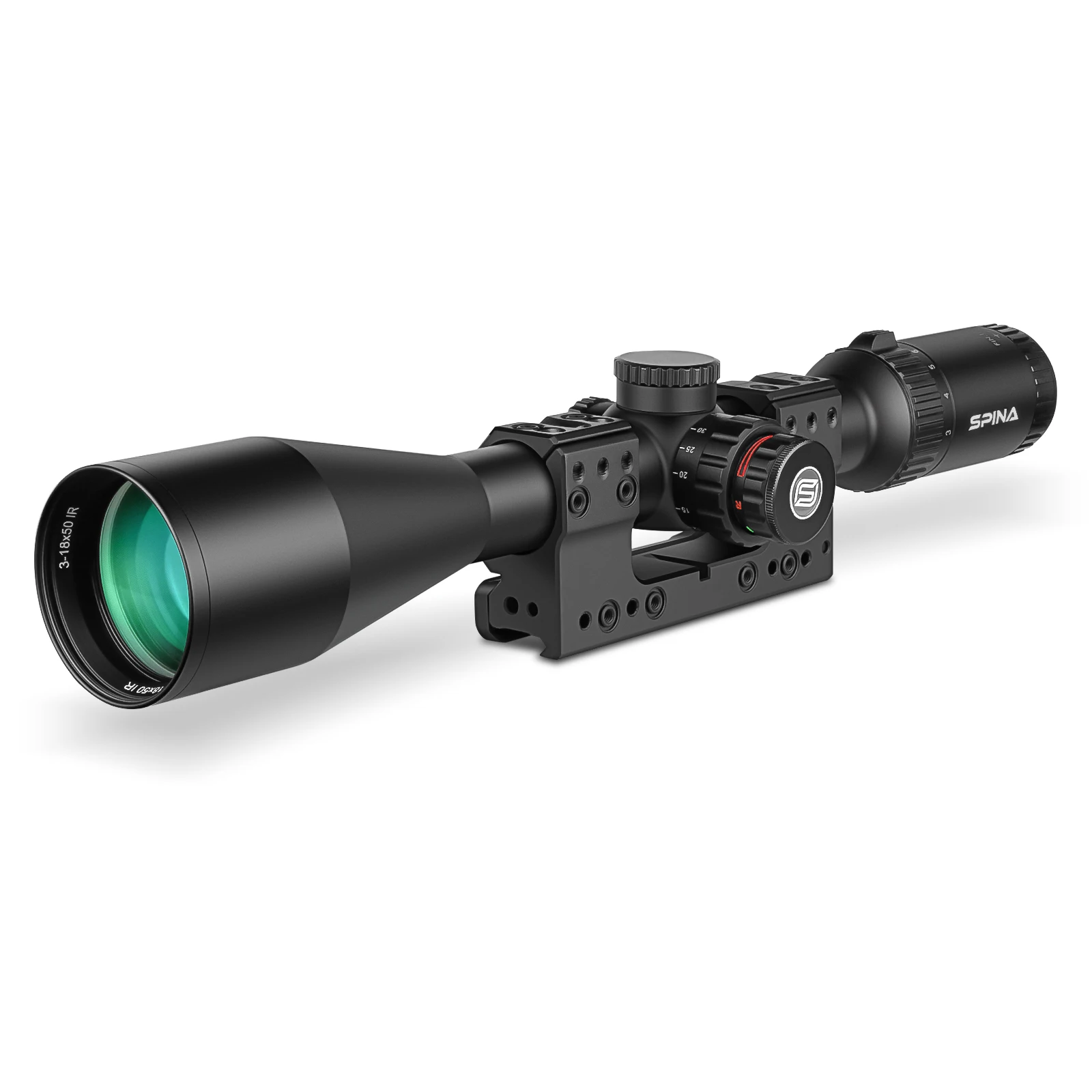 SPINA OPTICS-Soporte de aluminio para mira telescópica táctica de caza con nivel de burbuja, anillos de alcance de 30 mm, AR15, M4, soporte para mira de una pieza - imagen 2