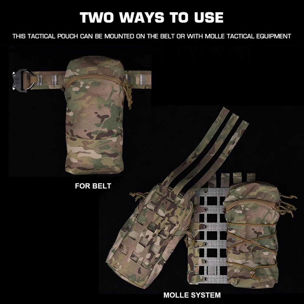 Funda táctica para bolsa de vejiga de agua, estilo FERRO de 6x12 pulgadas, bolsillo de uso General para campamento al aire libre, chaleco de caza, equipo portador de placa - imagen 4