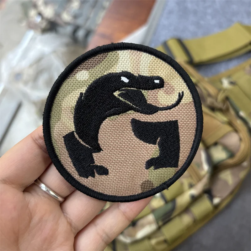 Parche bordado táctico "serpiente" para ropa, gancho, insignias de moral militar, parches, mochila - imagen 2