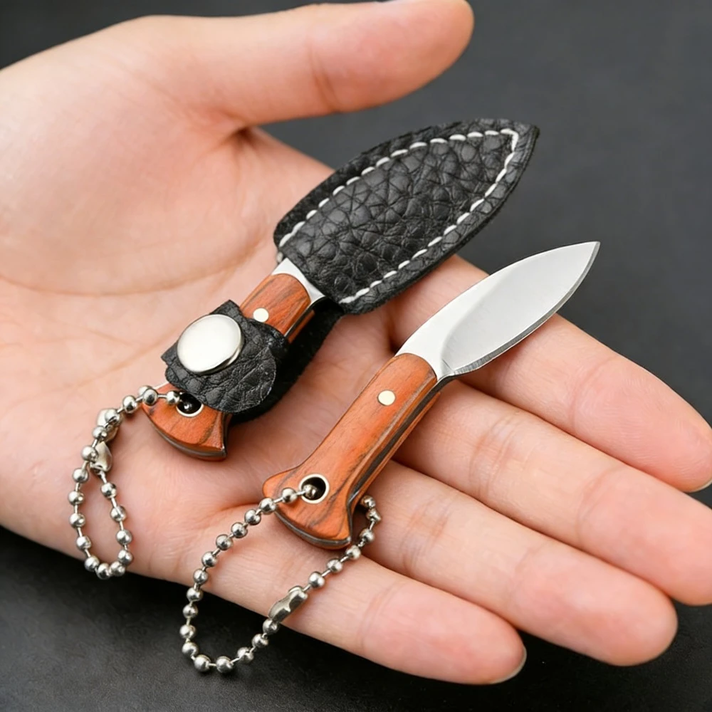 Navaja táctica de bolsillo con hoja fija para EDC y camping montaña