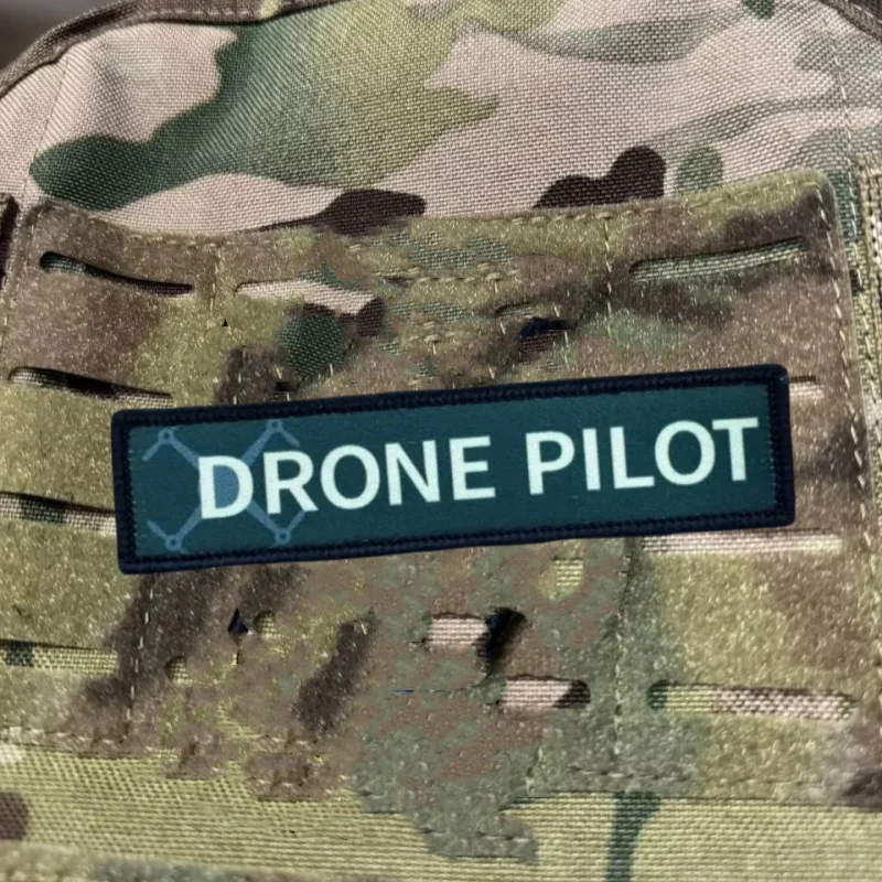 Parche táctico "DRONE PILOT" para ropa, insignia de moral, brazalete con estampado, gancho, parche militar, pegatina para mochila - imagen 2