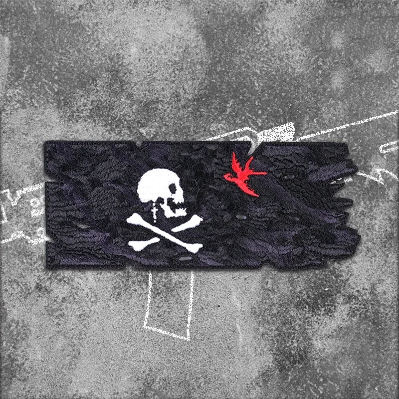 Parches de gancho y bucle de bandera pirata para ropa, emblema táctico de moral en mochila, apliques de parche militar, Top Ten - imagen 3