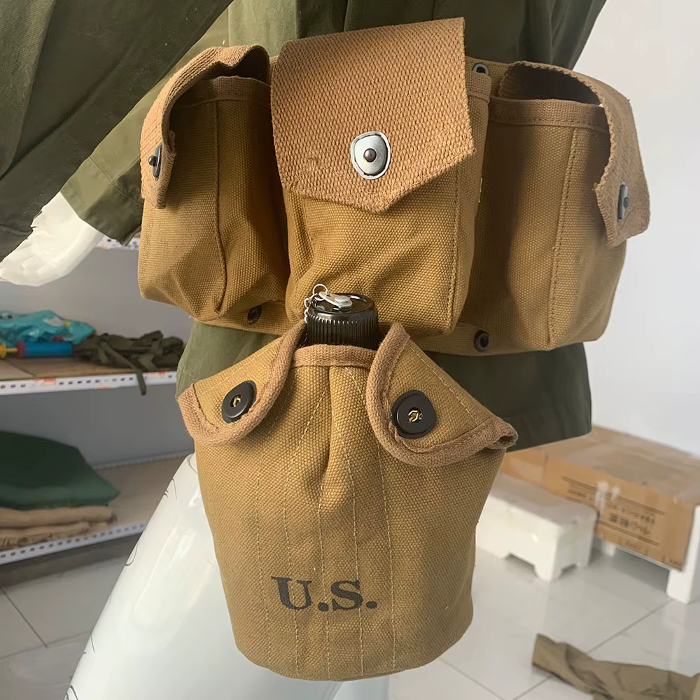 Mochila militar M36 WW2 lona vintage estilo EE.UU. para exterior - imagen 5