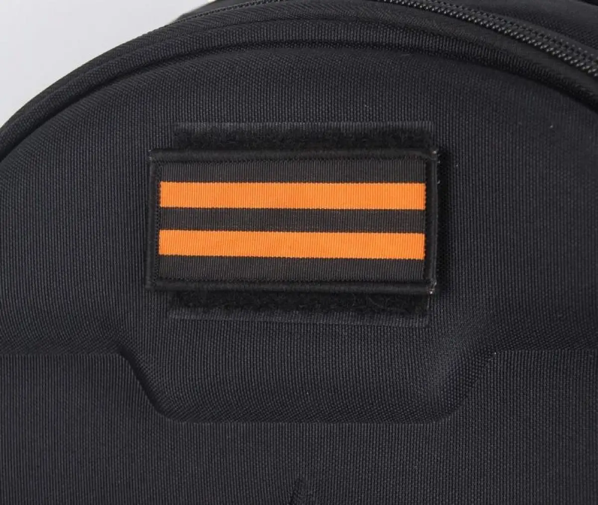 Parches bordados de Rusia, parche bordado de Corea del ejército ruso, insignia de moral de fan, raya naranja y negra, insignia de George - imagen 4