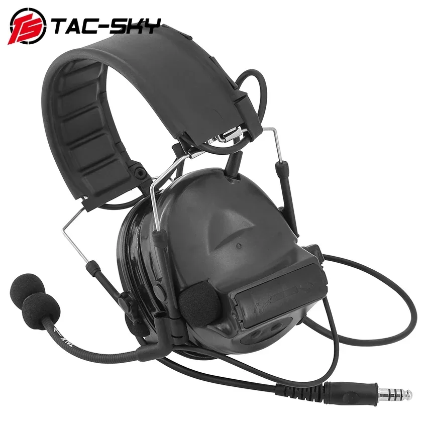 TS TAC-SKY TacticalC2 auriculares militares para disparar nueva diadema extraíble protección auditiva auriculares Airsoft y U94 PTT - imagen 4