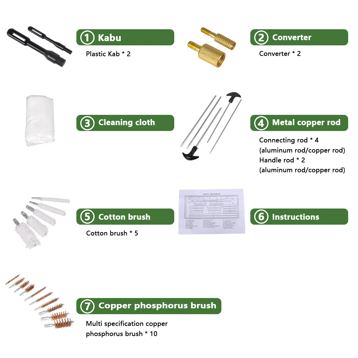 27 Uds 9mm 12GA 20GA Kit de limpieza de pistola Universal cepillo herramienta paño juego de armeero profesional pistola táctica Rifle pistola escopeta - imagen 3