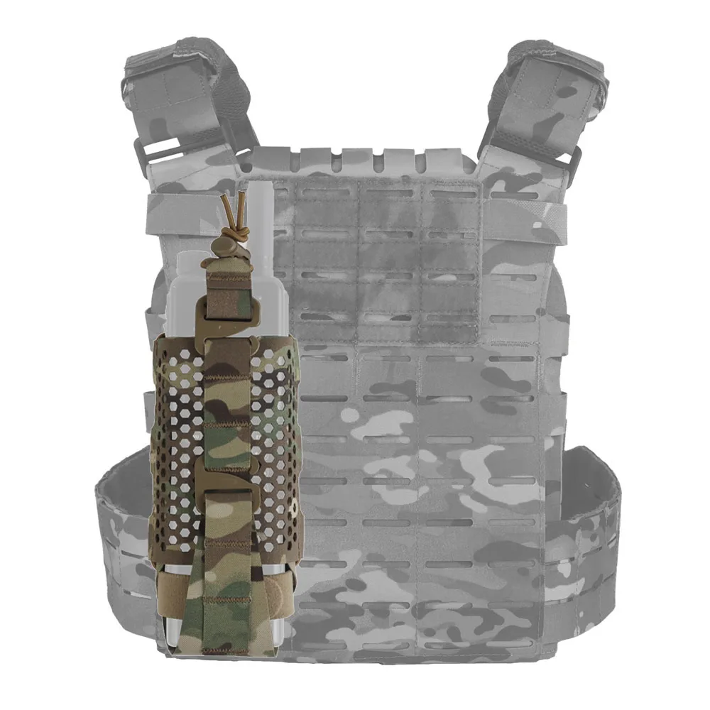 Bolsa táctica para Radio MOLLE, chaleco Airsoft, portador de placa, montaje ajustable para caza al aire libre, interfono, Walkie Talkie, bolsa de soporte - imagen 2