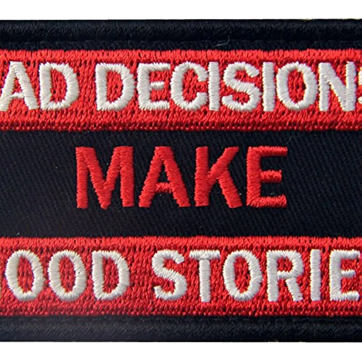 Bad Decisions Make Meme Funny Patch – Parche táctico de Velcros, insignia de moral con gancho y bucle, bordado para chaquetas, mochilas Molle - imagen 4
