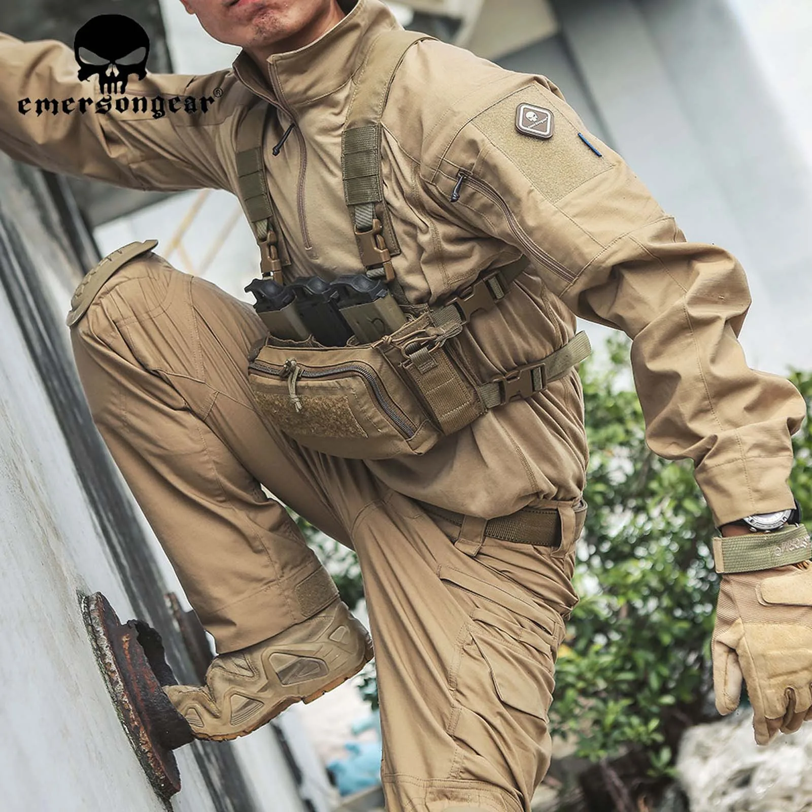 Emerson-Camiseta de combate táctico E4 para hombre, camisetas deportivas para exteriores, entrenamiento, tiro, caza, Airsoft, Paintball EM9429 - imagen 5