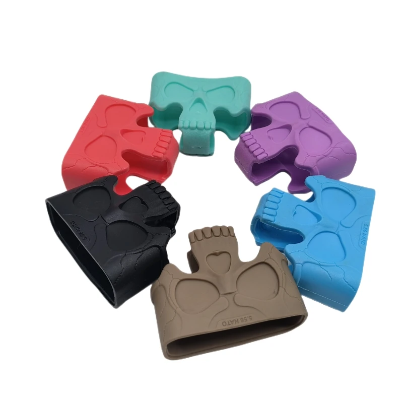 5,56 7,62 calavera goma revista asistencia jaula bucle bolsa Mag tracción táctica rápida para M4 AK AR15 caza tiro Airsoft accesorio - imagen 4