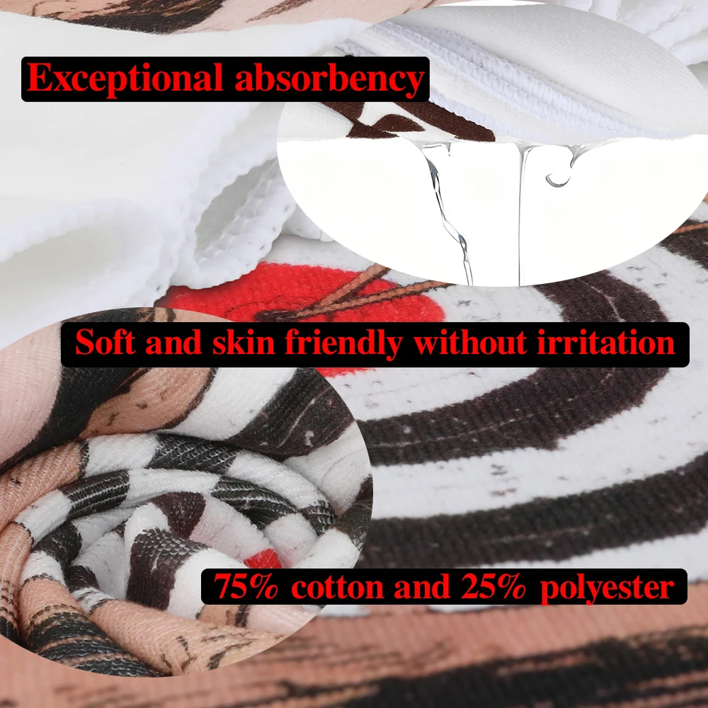 Toalla con arco para acampar, microfibra suave, secado rápido, ligera, portátil, durabilidad, tiro con arco, caza, viajes - imagen 3