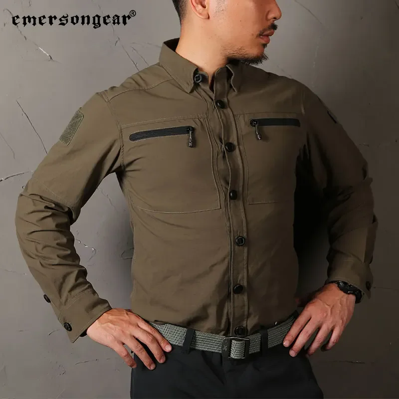 Emersongear Blue Label Defender Tac-Camiseta táctica elástica, camiseta transpirable, camisa para hombre, Camping, viajero urbano, informal - imagen 3
