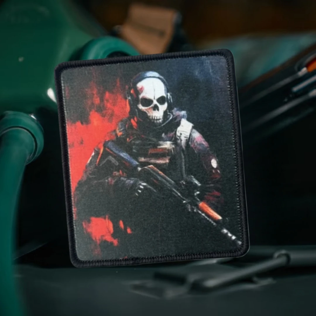 Parche de insignia de moral divertida de fantasma, emblema militar, brazalete táctico, gancho y bucle, accesorios para mochila, pegatinas con apliques - imagen 5