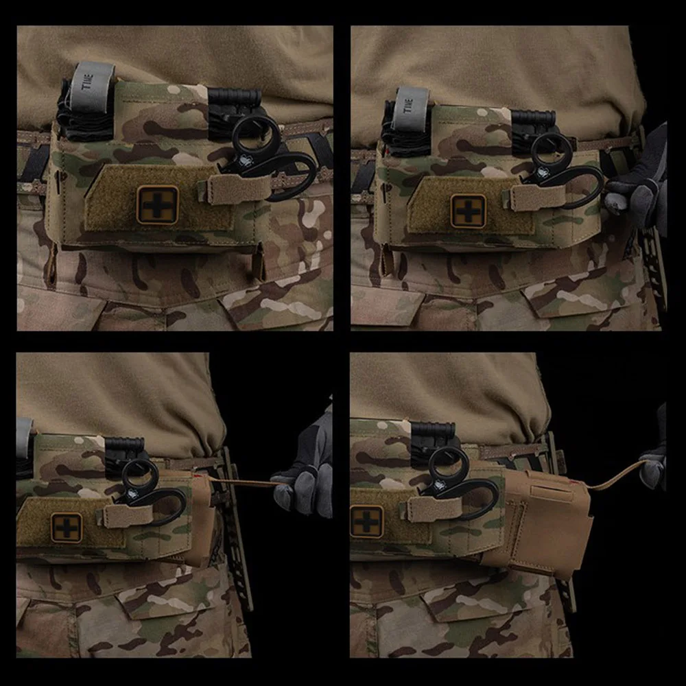 Bolsa compacta para traumatismos V3 GEN3, estilo camuflaje MD2 IFAK, bolsa de primeros auxilios médica táctica para chaleco de caza, portador de placa, cinturón de cintura - imagen 4
