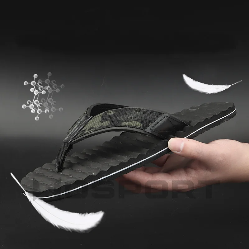 Zapatillas tácticas con clip para ventilador militar, zapatillas ligeras de camuflaje antideslizantes de EVA para el hogar, zapatillas de verano - imagen 2