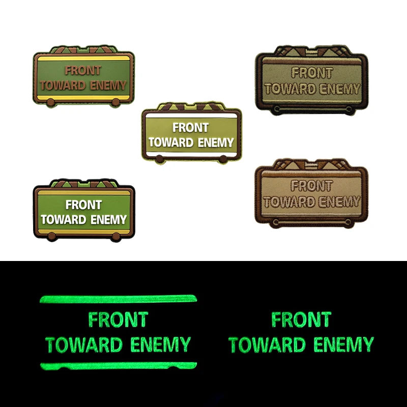 Parche de goma con palabra en inglés, Parte delantera hacia el brazalete ENEMY, tela bordada adjunta, brazalete de mochila moral, nuevo diseño - imagen 2