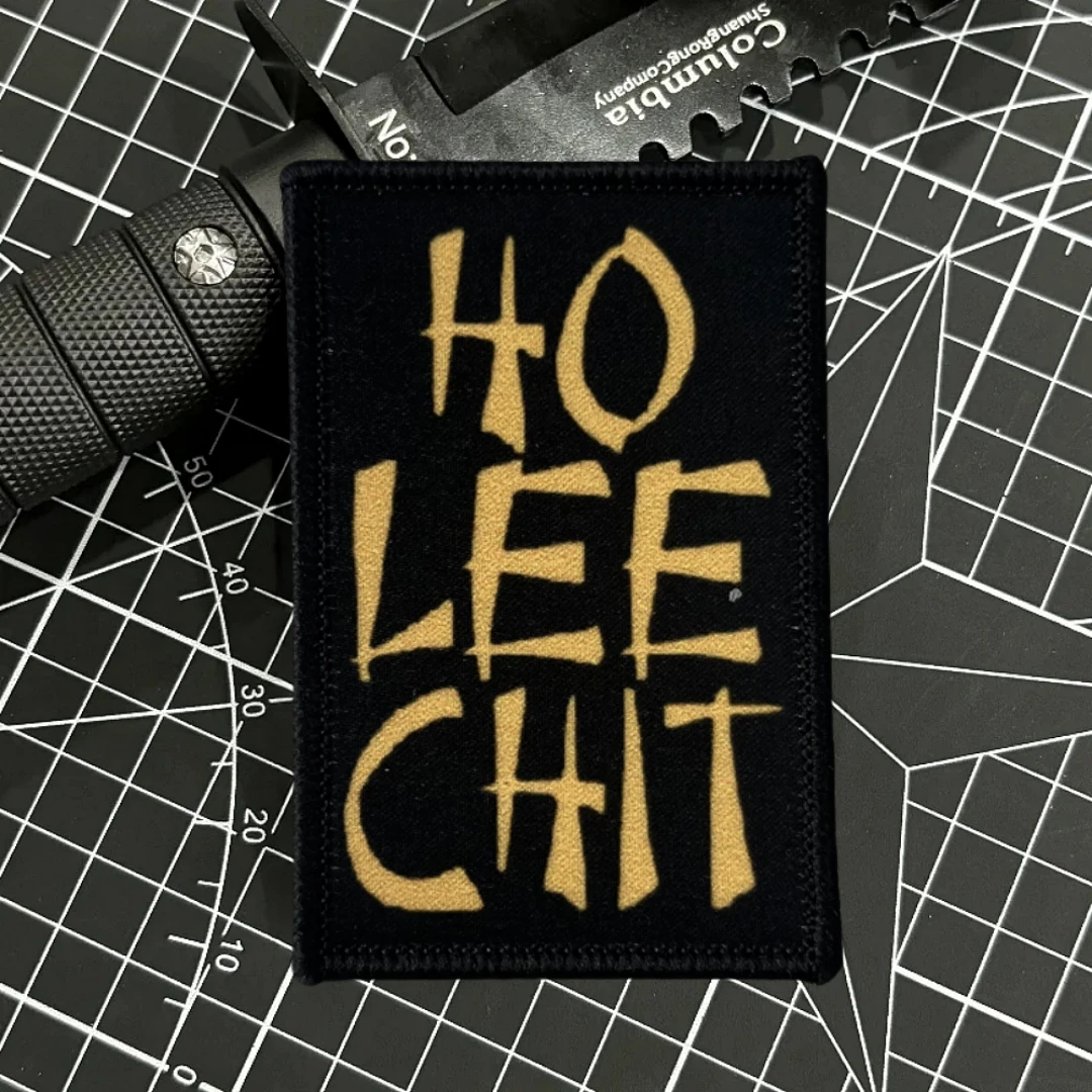 Insignia de moral táctica HO LEE CHIT, parches de gancho y bucle impresos divertidos para ropa, pegatina para mochila del ejército militar