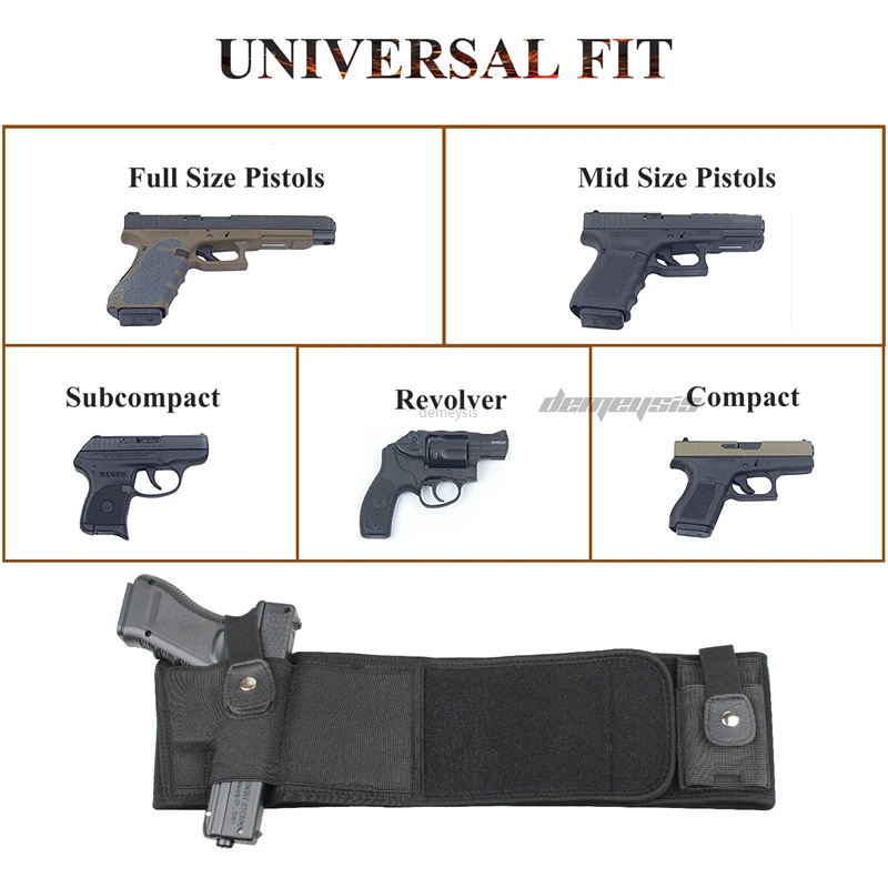 Funda de pistola de banda de vientre táctica oculta con bolsa Mag, se adapta a Smith y Wesson,Shield, Glock, Smith & Wesson M & P 40 Shield - imagen 4