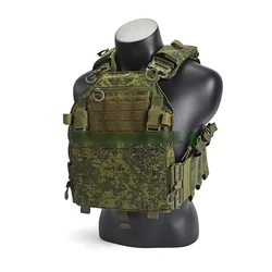 Chaleco táctico MOLLE verde camuflaje corte láser repelente al agua