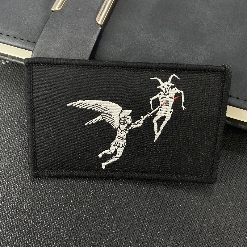 Angel Kills Diablo insignia de moral táctica Ángel ucraniano gancho y bucle parches militares Edward ropa mochila pegatinas - imagen 4