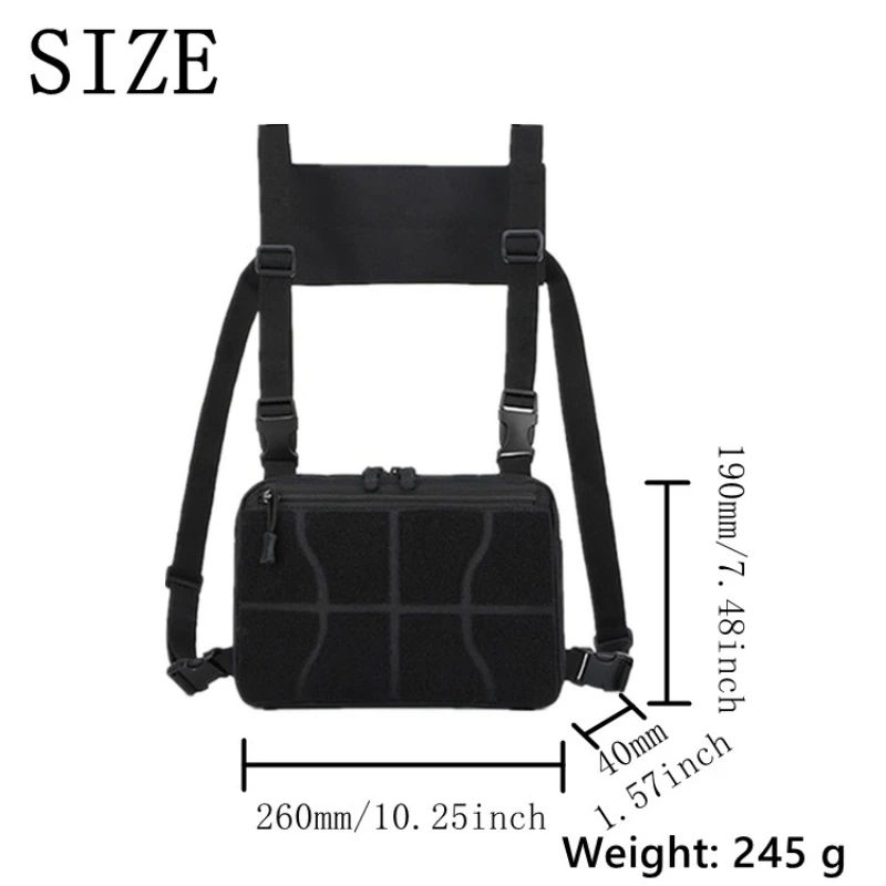Bolsa táctica militar para el pecho, riñonera ajustable Unisex, bolsa de herramientas Molle multifuncional, bolso de hombro, chaleco táctico - imagen 4