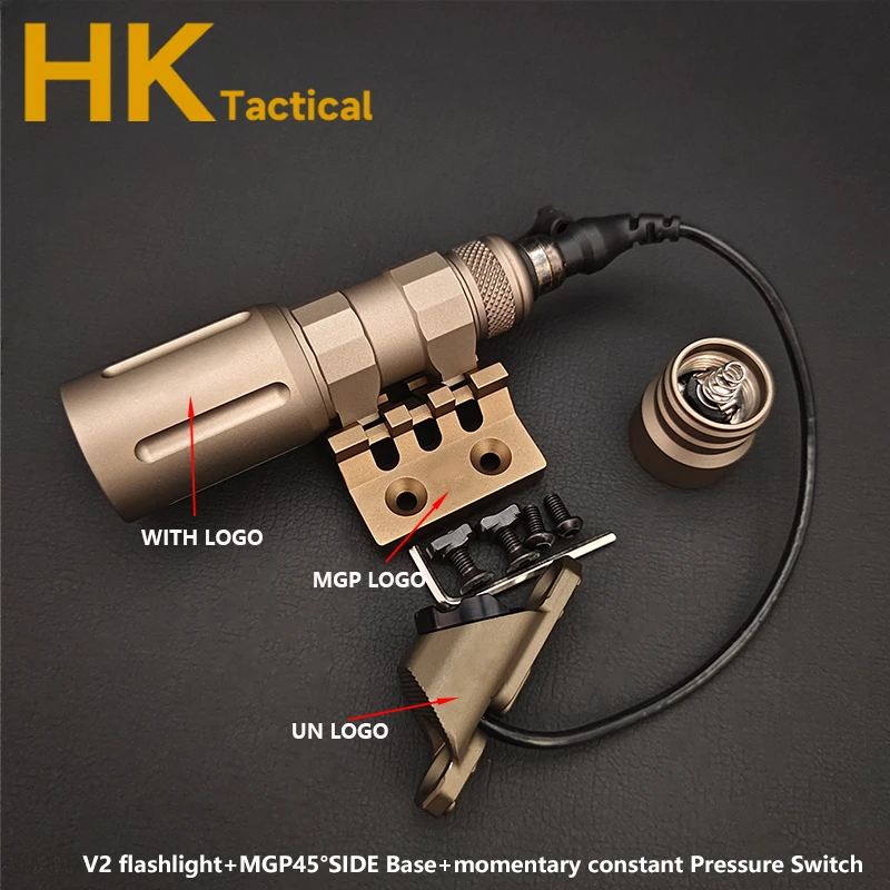 Sotac-Juego de interruptor de botón para linterna V2, luz de explorador con interruptor de presión, luz táctica para armas de caza Airsoft - imagen 2