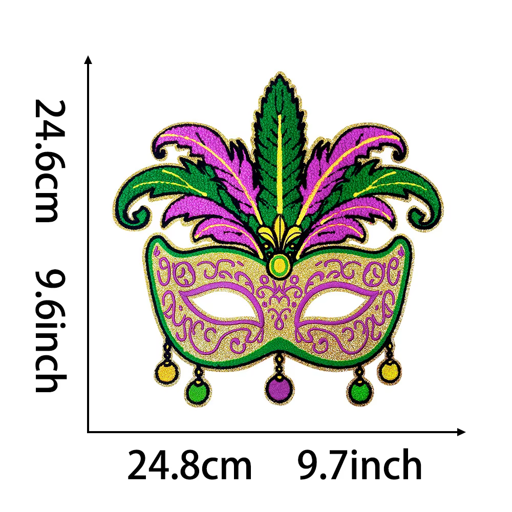 Parches termoadhesivos bordados lentejuelas Cola de Fénix – Mardi Gras - imagen 4