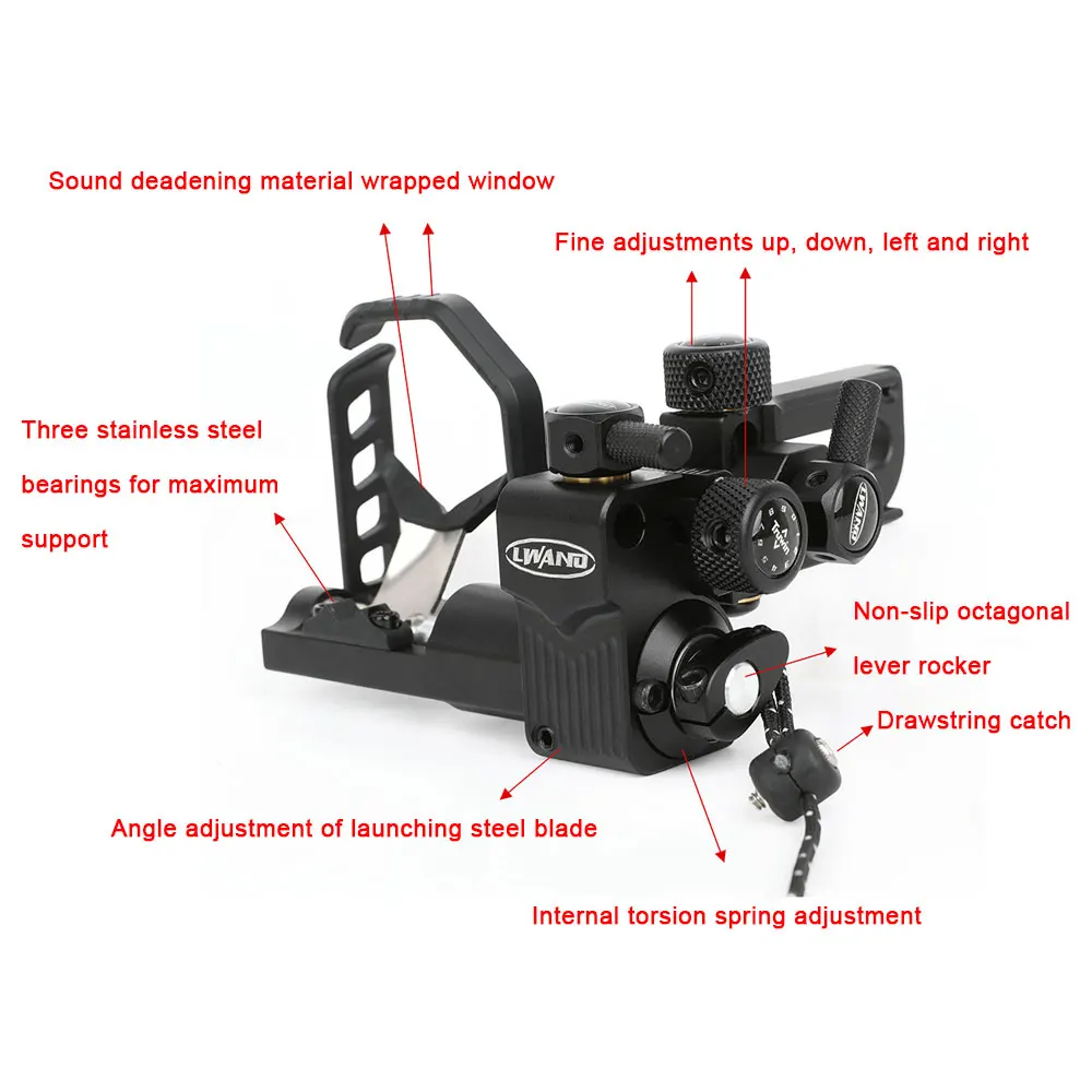 Soporte de flecha para arco compuesto, aleación de aluminio 6061-T6, soporte de flecha para mano derecha, arco, competición, tiro con arco, caza, objetivo - imagen 2