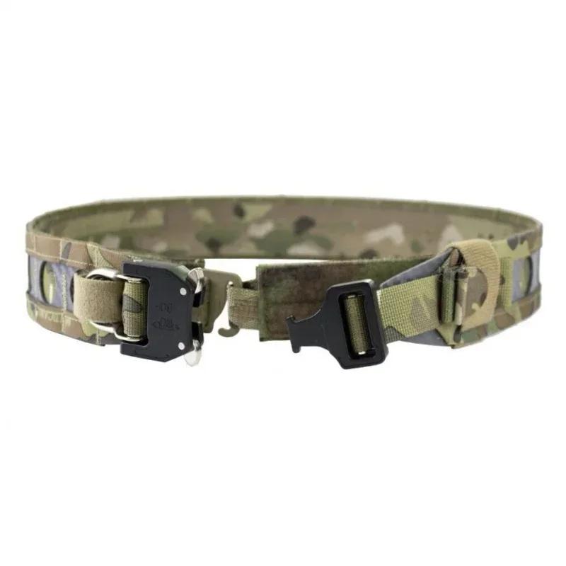 Tactcal Bison-cinturón Molle ligero, Bulckle de liberación rápida de Metal, cinturón interior y exterior de 2 capas