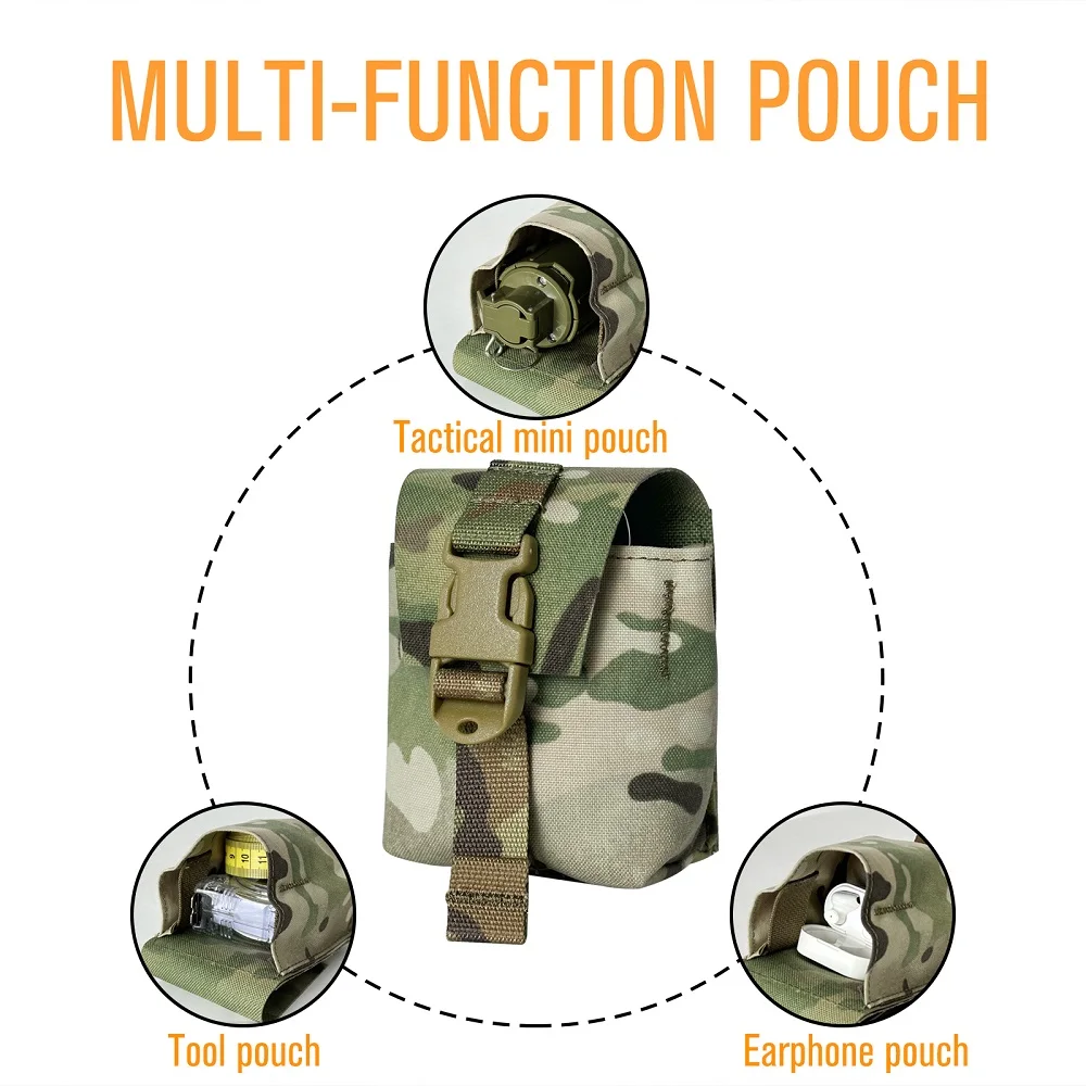 UNIONTAC 500D Nylon LBT estilo bolsa de granada de un solo frag bolsa de herramientas pequeña Molle Airsoft Gear bolsa de manzana - imagen 4