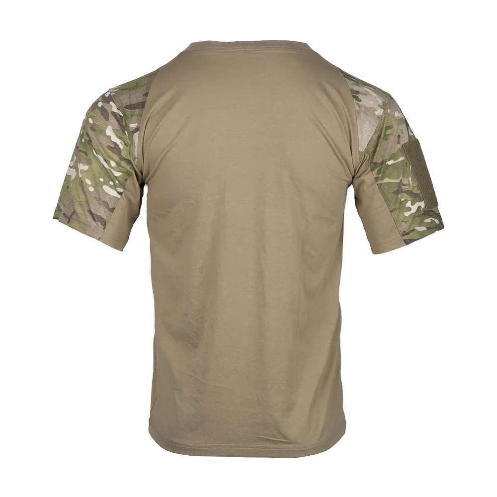 Camiseta táctica para hombre, camiseta de manga corta de secado rápido de camuflaje de combate, camiseta para senderismo y caza, ropa deportiva para exteriores - imagen 4