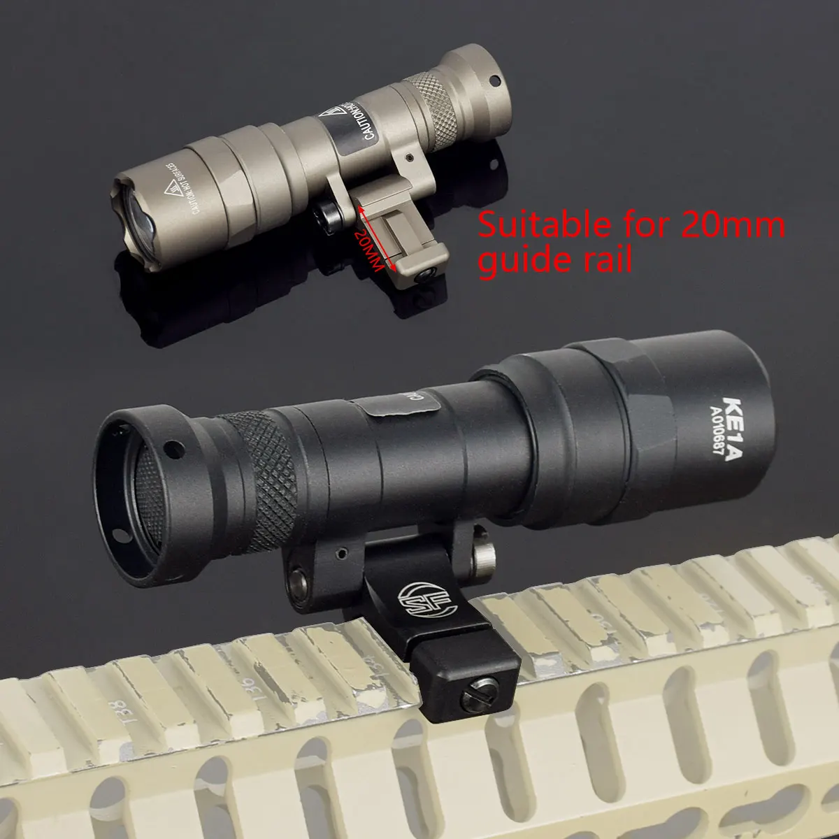Surefire-linterna LED táctica M340V M600 M640 M640V SF, luz estroboscópica de explorador, montaje en riel Picatinny de 20mm, lámpara de caza Airsoft - imagen 2