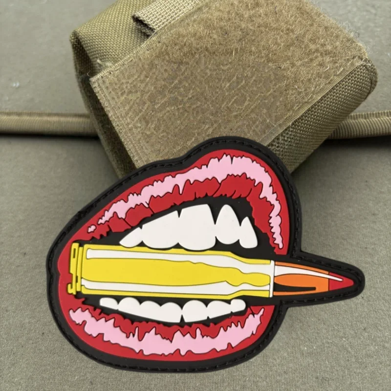 Parche con estampado de Chevron de PVC para balas de labios, chaleco táctico, sombreros con gancho y bucle, insignia de moral, pegatinas para mochila, parches para brazalete para ropa - imagen 4