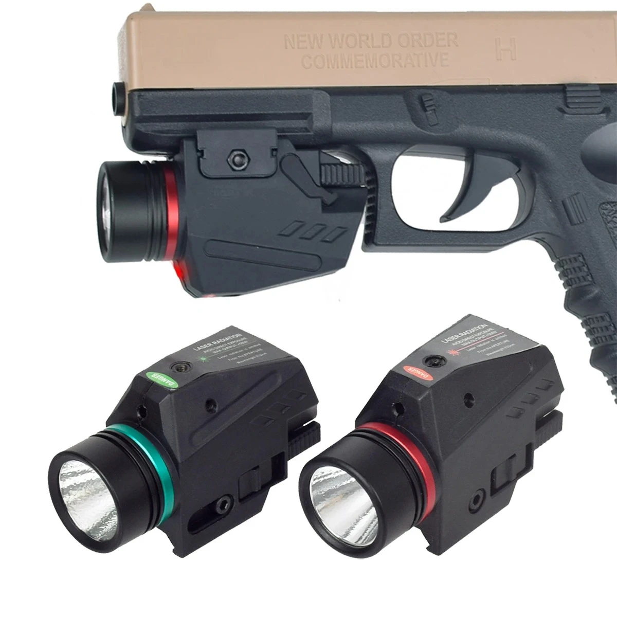 Linterna LED compacta táctica G/R, Combo de armas, luz de pistola para riel de 20mm, luz de explorador para pistola 911 G 17 G19 - imagen 5