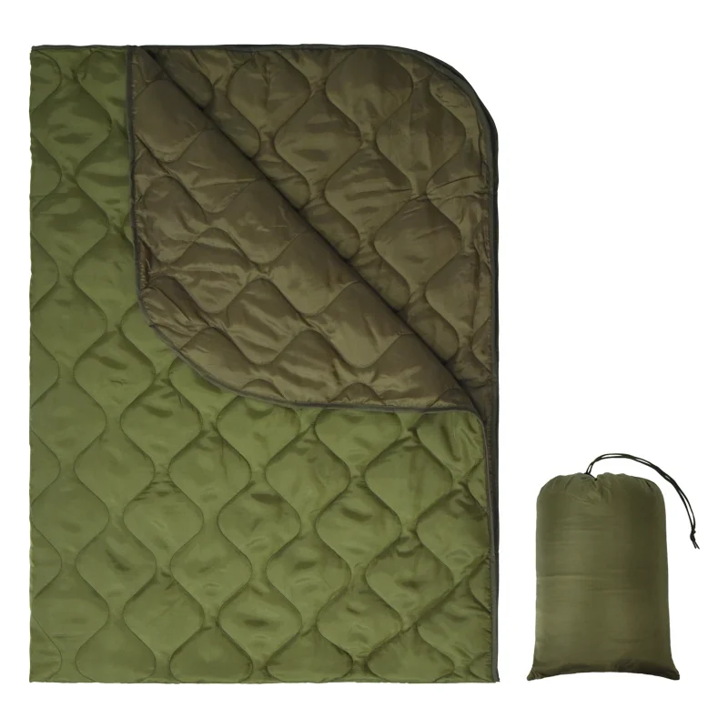 Manta militar con forro de Poncho de camuflaje, saco de dormir militar para viajar, senderismo, Camping, manta de coche de supervivencia al aire libre, 200x150cm - imagen 5