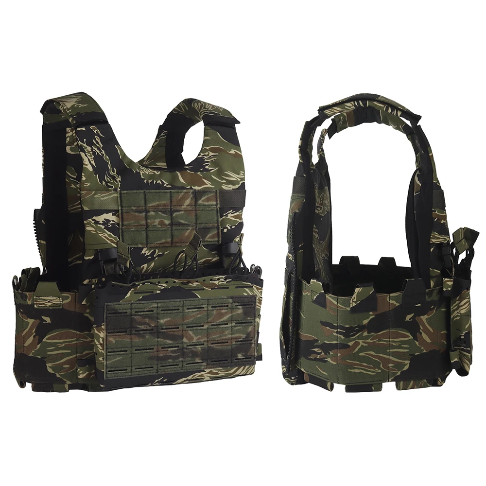 Nuevo chaleco táctico LV-119 portador de placa MK5 conjunto de plataforma de pecho chaleco Molle ligero de liberación rápida con bolsa Triple para revistas duradera - imagen 4