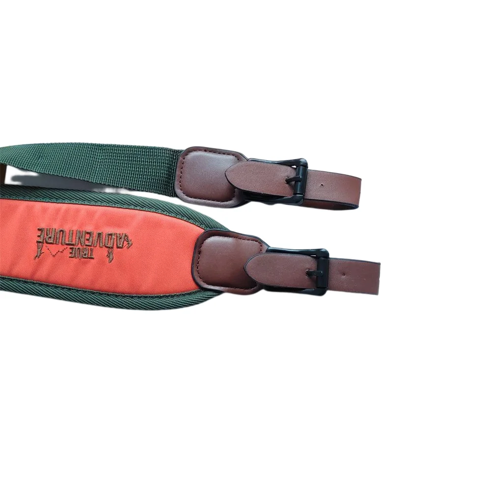 Correas tácticas ajustables de cuero para transporte de pistola, correas para los hombros, cinturón con hebilla de Metal de 102-123cm para accesorios de Rifle de tiro de caza - imagen 4