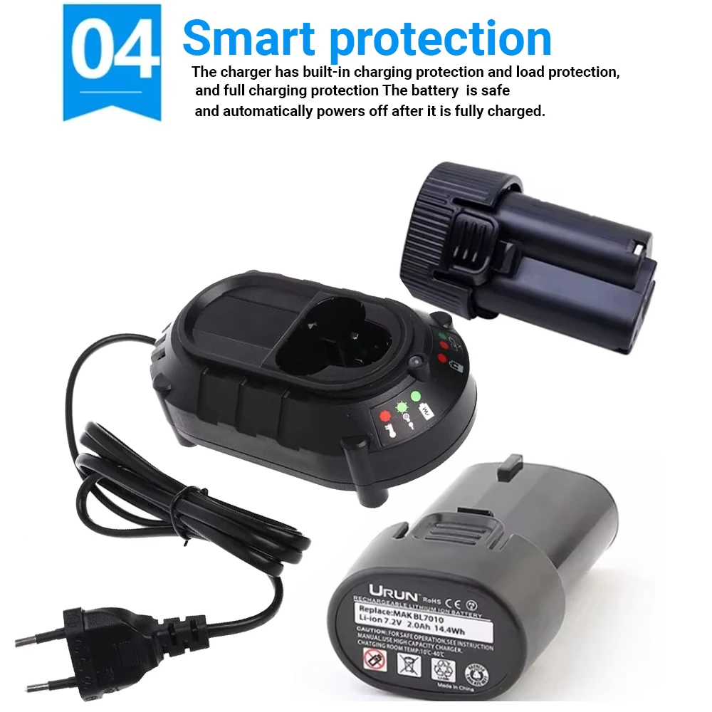 El más nuevo para MAKITA cargador de batería BL1013 BL1014 10,8 V /7,2 V batería de iones de litio DC10WA taladro eléctrico destornillador herramienta eléctrica - imagen 5