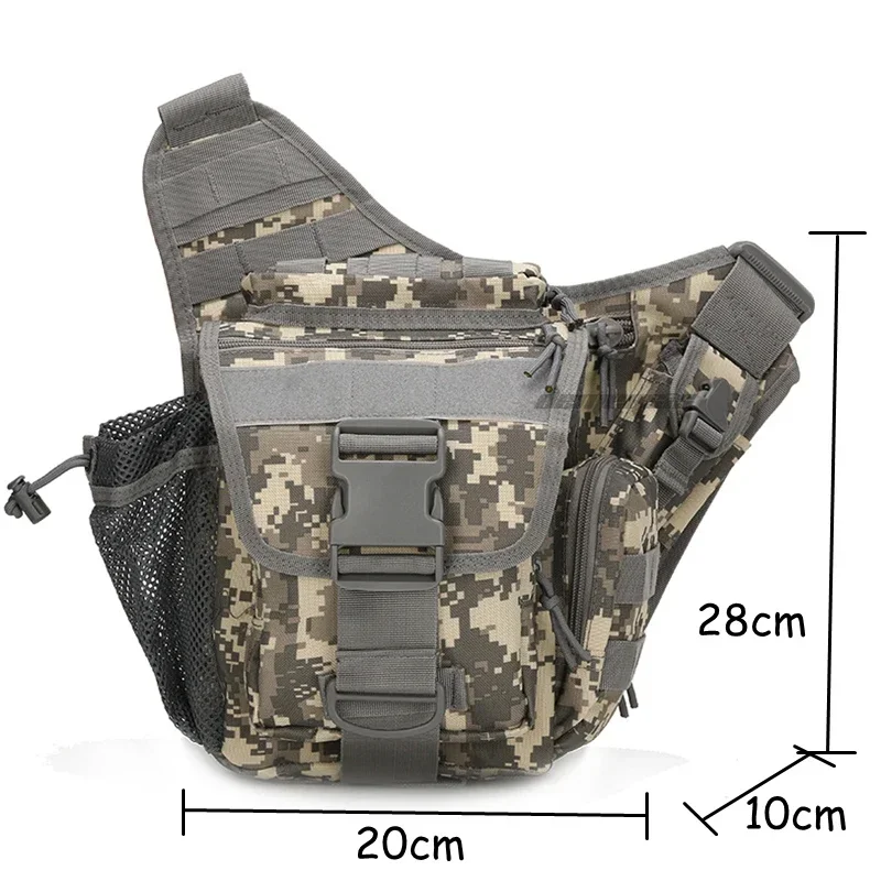 Riñonera de camuflaje para hombre, bolsas para SILLÍN de caza y senderismo al aire libre, riñonera de combate táctico Molle, bolso cruzado deportivo - imagen 3