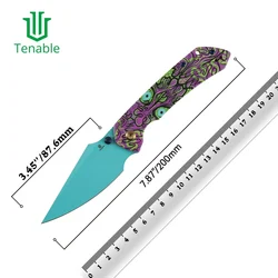 Cuchillo plegable Tenable Fenrir mango G10 serpiente morada EDC