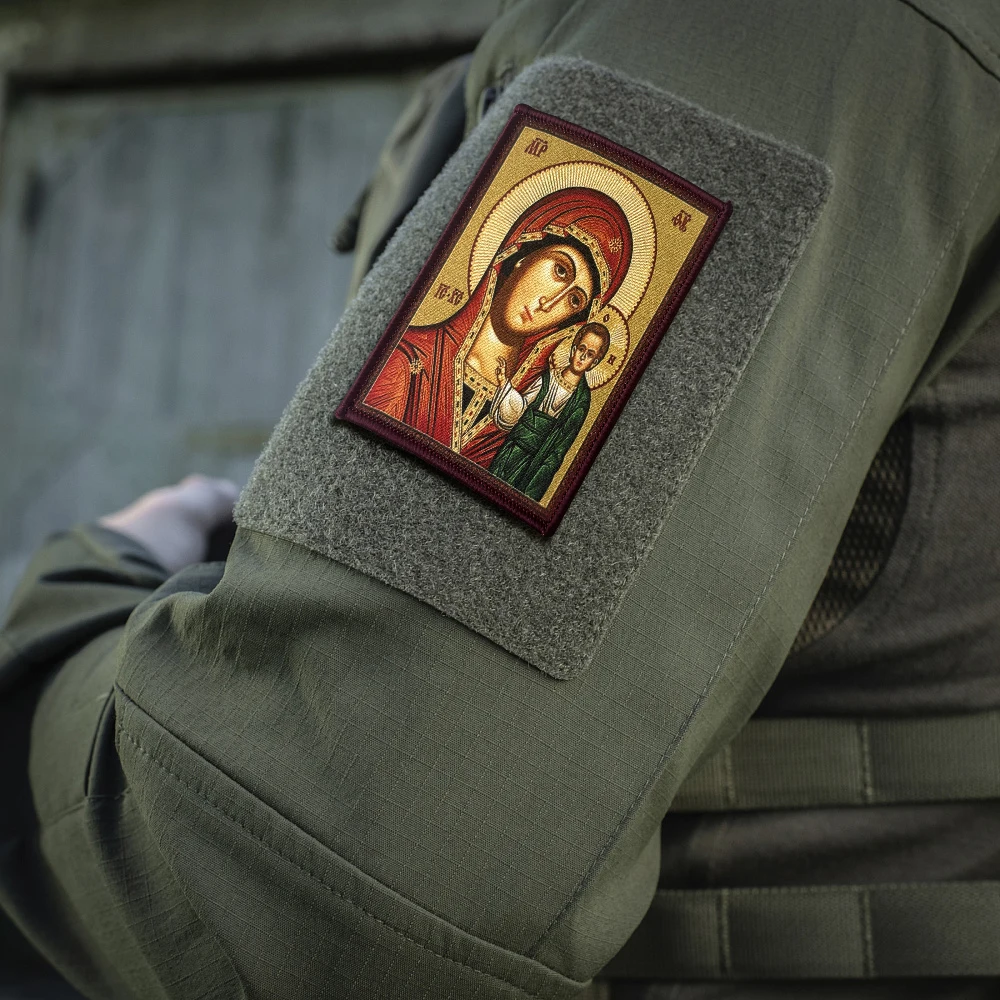 Parche táctico de moral Virgen María con gancho y bucle - imagen 5