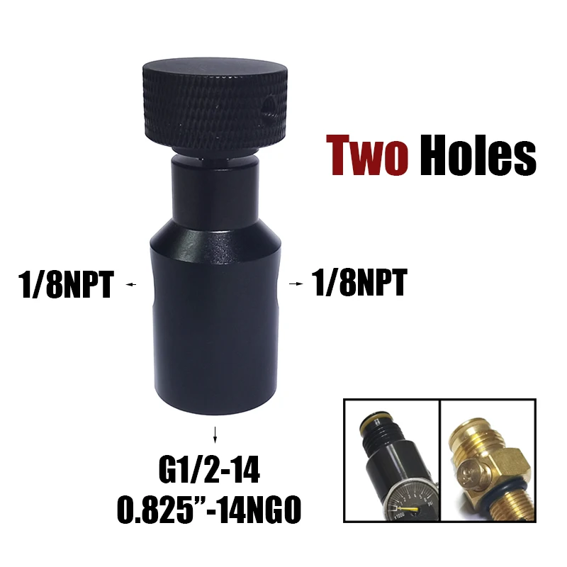 Adaptador de llenado Universal HPA de bobina marcadora, línea de manguera remota, tanque de CO2 UFA de alta presión, encendido/apagado ASA G1/2 - imagen 4