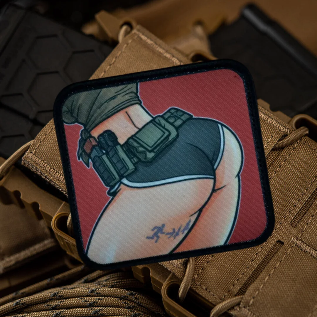 Parche táctico de "Battle Belt" Sexy para chica, parche de Velcro impreso, insignia militar del ejército, brazalete, pegatinas de mochila táctica - imagen 2