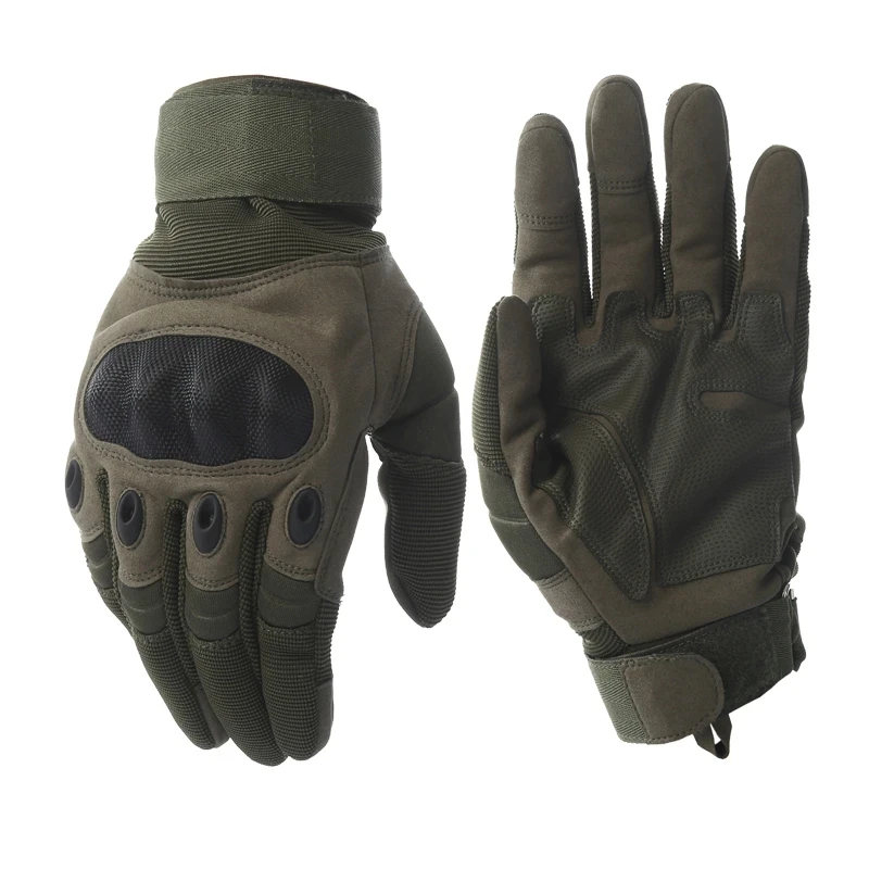 Guantes tácticos militares del Ejército para Paintball Airsoft, guantes de combate antideslizantes para bicicleta, nudillos duros de dedo completo - imagen 3