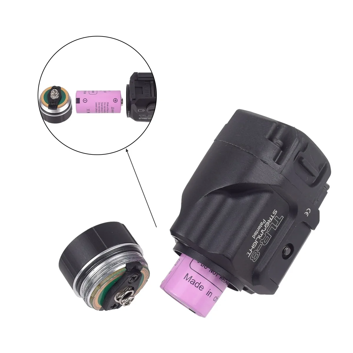 Luz táctica 1000 lúmenes TR-8 para Glock 17/19, Taurus, riel 20 mm - imagen 5