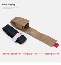 Soporte MOLLE para torniquete EDC de exterior, bolsa elástica