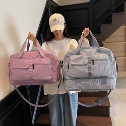 SportsTravel-Bolso de mano deportivo para entrenamiento de acampada al aire libre, bandolera, zapatos húmedos y secos, viaje de negocios, equipaje universitario